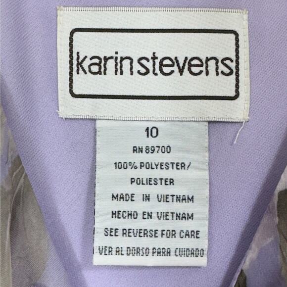 VTG Karin Stevens Dress Set 10 Maxi Sheer Floral Chiffon Ethereal Fairy Wedding - Picture 13 of 15